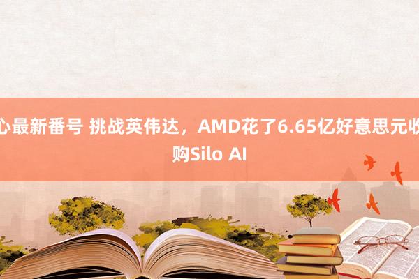 心最新番号 挑战英伟达，AMD花了6.65亿好意思元收购Silo AI