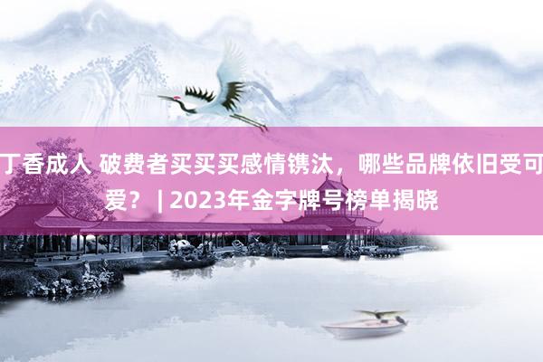 丁香成人 破费者买买买感情镌汰，哪些品牌依旧受可爱？ | 2023年金字牌号榜单揭晓