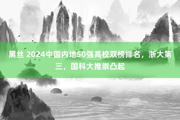 黑丝 2024中国内地50强高校双榜排名，浙大第三，国科大推崇凸起