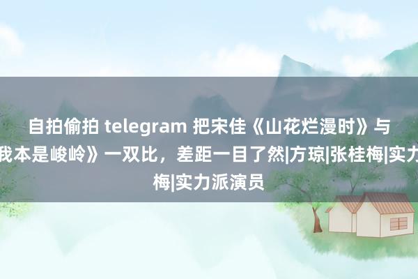 自拍偷拍 telegram 把宋佳《山花烂漫时》与海清《我本是峻岭》一双比，差距一目了然|方琼|张桂梅|实力派演员